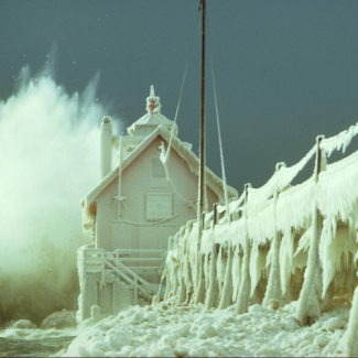 Winter at the Grand Haven Light House